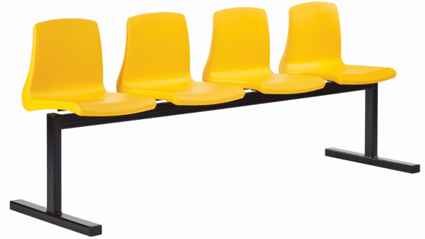 Metalliform Beam Four Seater NP Chairs - 450mm High