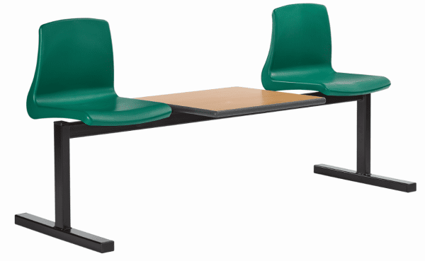 Metalliform Beam Two Seater NP Chairs and Table - 450mm High