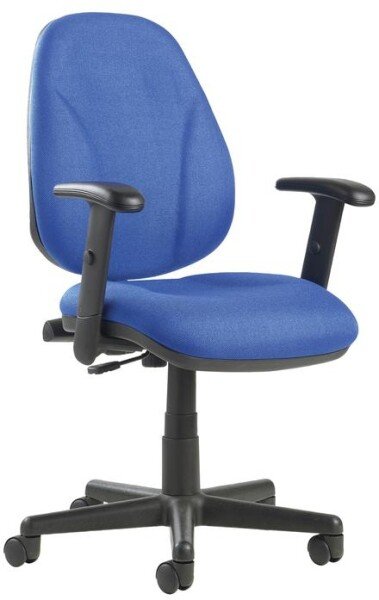 Gentoo Bilbao Operators Chair with Lumbar Support & Adjustable Arms - Blue