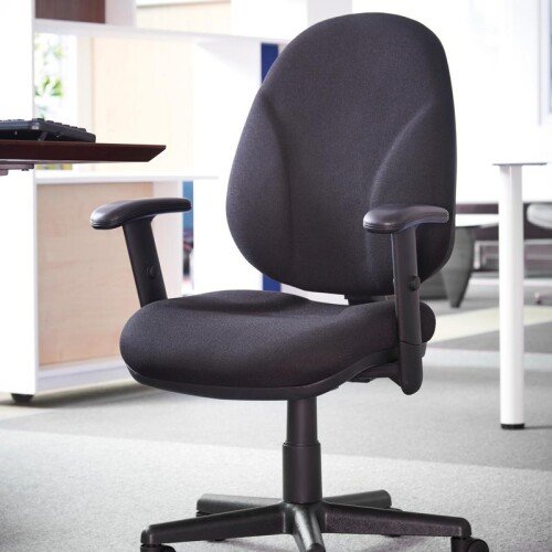 Gentoo Bilbao Fabric Operators Chair with Lumbar Support And Adjustable Arms