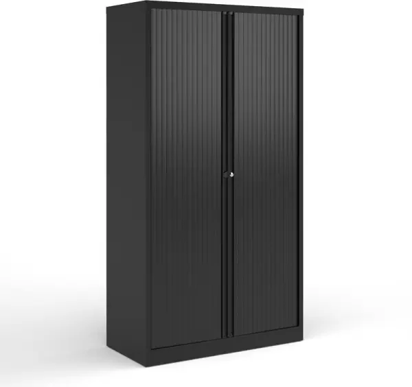 Bisley Systems Storage High Tambour Cupboard - 1970mm - Black