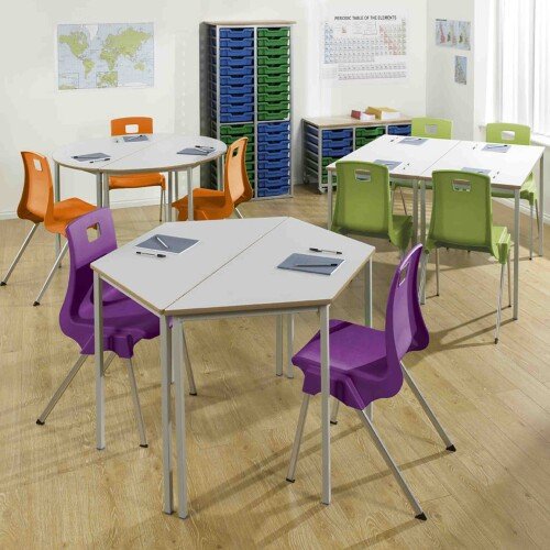 Metalliform Square School Desk - 600mm X 600mm