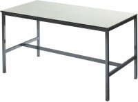Metalliform Fully Welded H Frame School Craft/Laboratory Table With Trespa Top - 1200 x 750mm