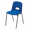 Hille GH20 Stacking Chair With Flint Grey Frame - Seat Height 460mm