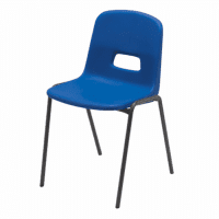 Hille GH20 Stacking Chair With Flint Grey Frame - Seat Height 350mm