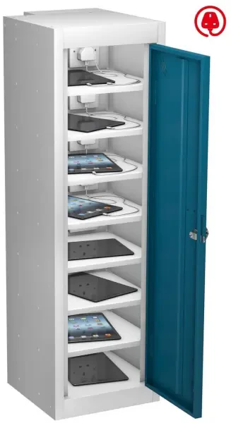 Probe TabBox Single Door 8 Compartment Locker with Standard Plug - 1000 x 305 x 305mm - Blue (Similar to RAL 5019)