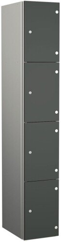 Probe Zenbox Four Compartment Locker - 1800 x 300 x 400mm - Dark Grey