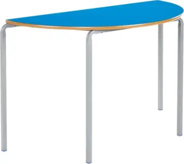 Metalliform Crushed Bent Semi-Circular Table - MDF Edge - 1100mm