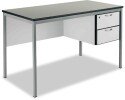 Metalliform Teachers 2 Drawer Fully Welded Frame Desk 1200mm x 600mm - MDF Edge