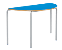 Metalliform Crush Bent School Classroom Semi-Circular Table PU Edge - 1100mm