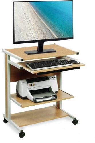 Monarch Computer Trolley - Compact Workstation with Adjustable Height