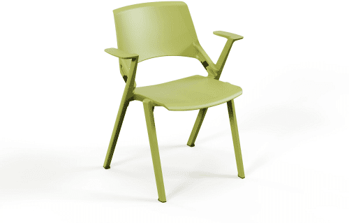 KI Europe Myke 4 Leg Side Chair with Arm Set