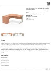 Dynamic Impulse Corner Desk with Cable Managed Leg and 600mm Fixed Pedestal Left Data Sheet