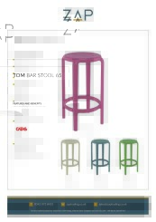 ZAP Product Sheet Tom Collection Bar Stool 65