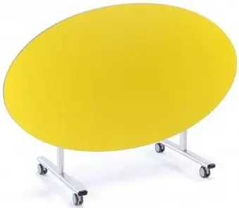 Metalliform Tilt Top Oval Dining Table - PU Edge - 1610 x 900mm