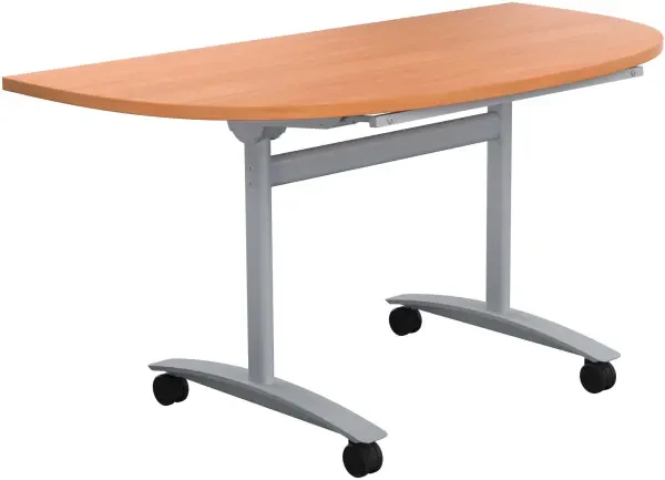 TC One Tilting D-End Table - 1600 x 720 x 800mm - Beech