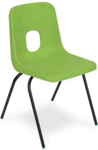 Hille E-Series Stacking Chair - Seat Height 430mm - Acid