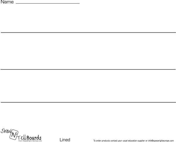 Spaceright Flexible A4 Show N Tell Boards Lines 35 Pack (3 Lines)