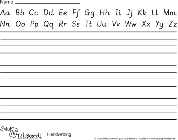 Spaceright Rigid A4 Show N Tell Lapboards Handwriting 100 Pack