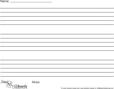 Spaceright Flexible A4 Show N Tell Boards Music