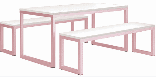 Metalliform Standard Dining Table & Benches - 2200 x 800mm