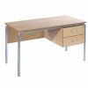 Metalliform Teachers 2 Drawer Pedestal Desk - MDF Edge - 1200 x 750mm
