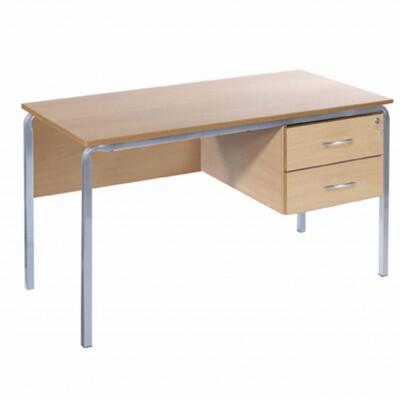 Metalliform Teachers 2 Drawer Pedestal Desk MDF Edge 1200mm x 600mm