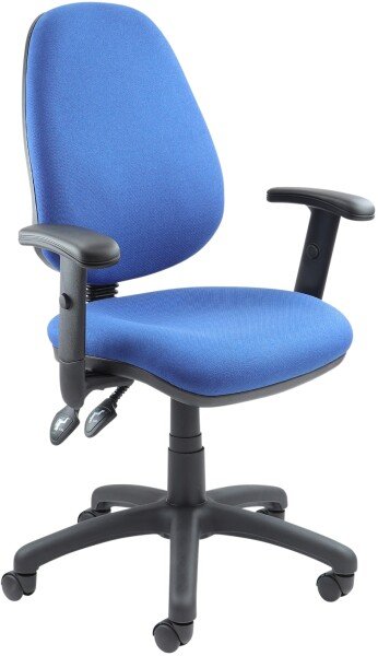 Gentoo Vantage 100 - 2 Lever Operators Chair with Adjustable Arms - Blue