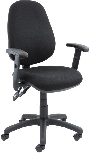 Gentoo Vantage 100 - 2 Lever Operators Chair with Adjustable Arms - Black