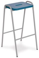 Hille Wooden Flat Top Stacking Stool - Seat Height 535mm