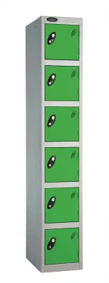 Probe Six Door Single Steel Lockers - 1780 x 305 x 380mm